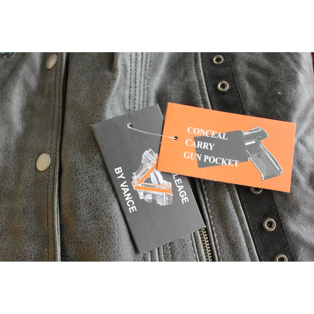 High Mileage Leather Gear Women 3XL Conceal Carry Pocket Vest Daytona Bike Week‎ - Picture 5 of 8